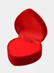 Футляр под кольцо 5 x 4 х 3 "Сердце с рамкой из точек", цвет красный