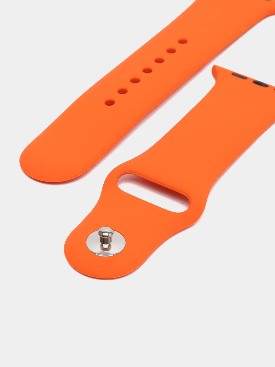 Оранжевый ремешок для часов Apple Watch X22 Pro, X7, X7 Pro, T200 Plus, M16, HW22, силиконовый