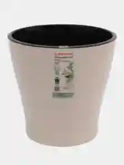 Бежевый горшок цветочный "Лея" двойной (с автополивом)