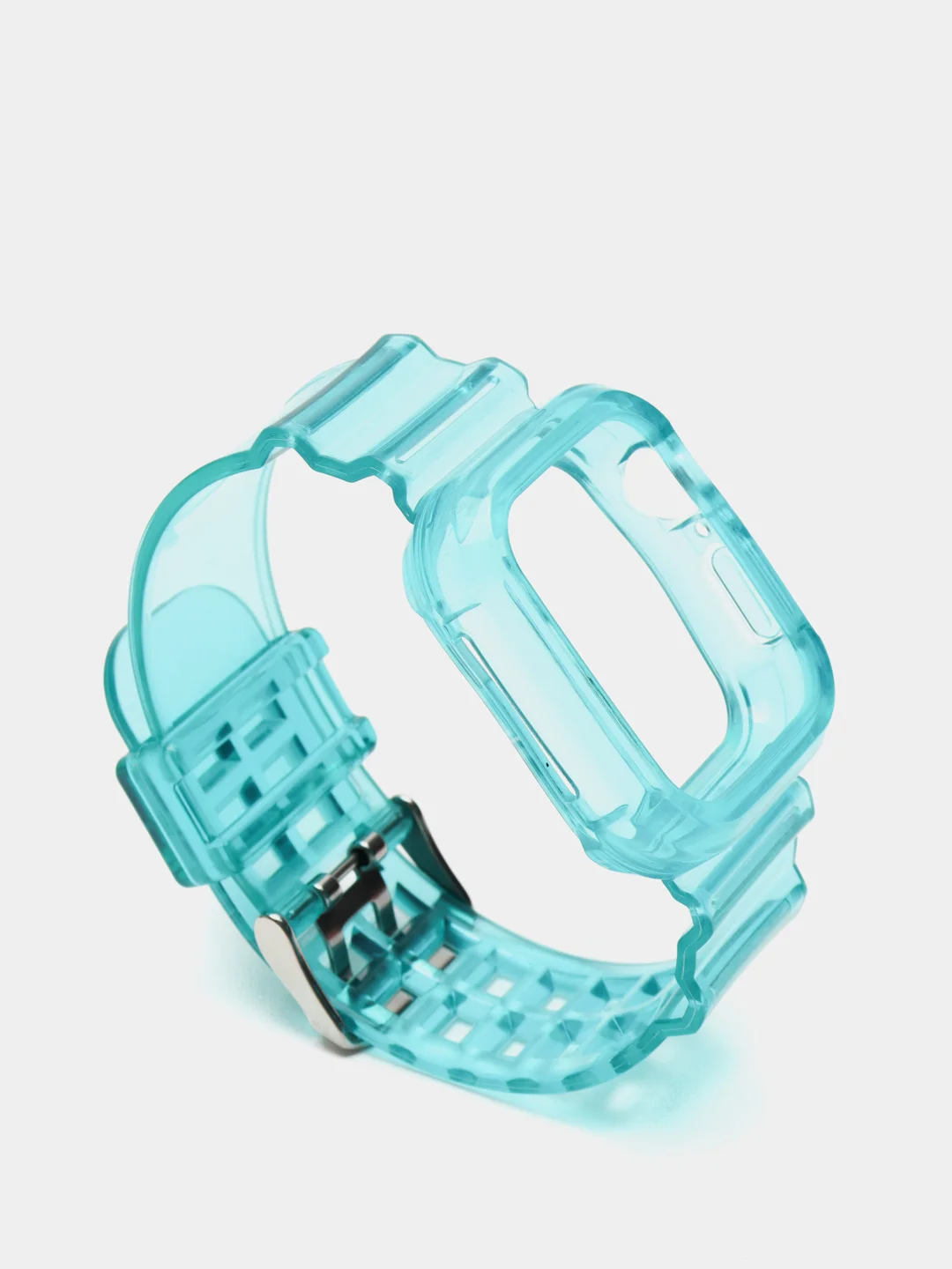 Морской ремешок для Apple Watch 38 / 40 / 41 / 42 / 44 / 45 / 49 мм браслет силиконовый прозрачный