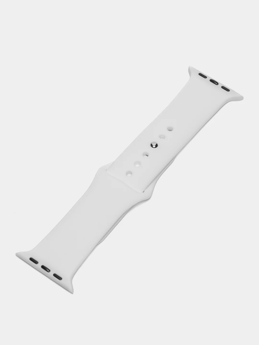 Белый силиконовый ремешок для Apple Watch 38-40-41 мм, 42-44-45 мм, размеры S, M, спортивный