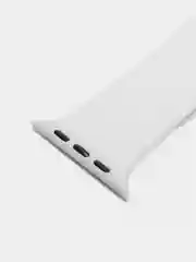 Белый силиконовый ремешок для Apple Watch 38-40-41 мм, 42-44-45 мм, размеры S, M, спортивный