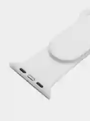 Белый силиконовый ремешок для Apple Watch 38-40-41 мм, 42-44-45 мм, размеры S, M, спортивный