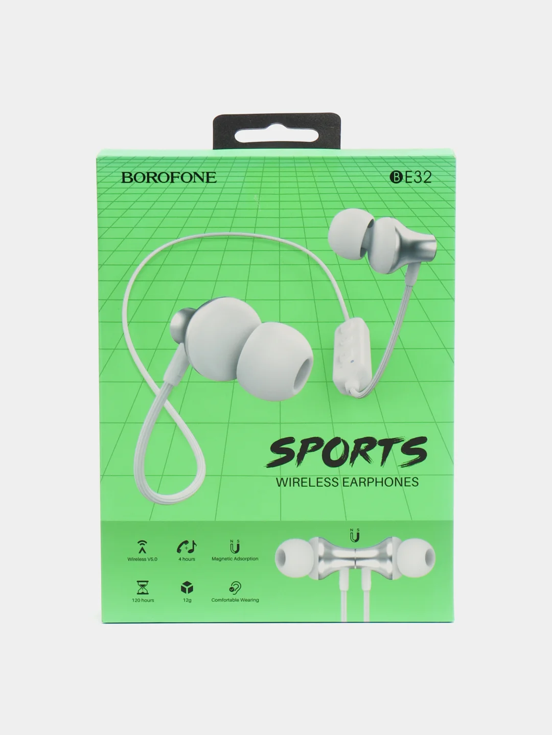 Белый наушники Borofone BE32 Easygoing Sports