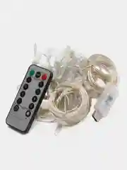 Гирлянда-штора с пультом управления и крючками, RGB, LED, 3 х 3 м