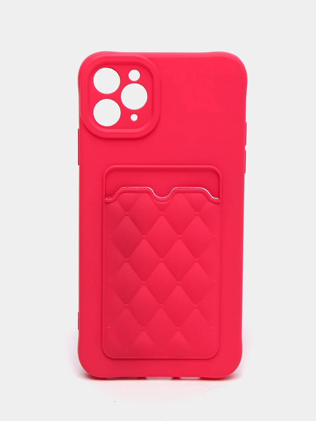 Фуксия чехол для Iphone 11, 12, 13, Pro Max / с картхолдером / с карманом