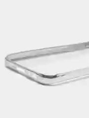 Золотой чехол с цветной окантовкой на Samsung Galaxy А3(2017)/А320, прозрачный, силиконовый