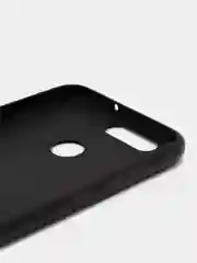 Черный чехол силиконовый с кожаной вставкой на Huawei Nova 2 Plus