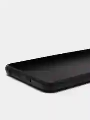 Черный чехол силиконовый с кожаной вставкой на Huawei Nova 2 Plus