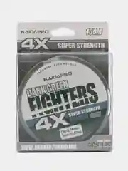 Плетеный шнур для рыбалки, плетенка, леска Kaida Fighters 4X dark green, 100 метров
