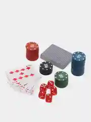 Зеленый покерный набор, фишки с номиналом, 4 г