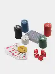 Зеленый покерный набор, фишки с номиналом, 4 г