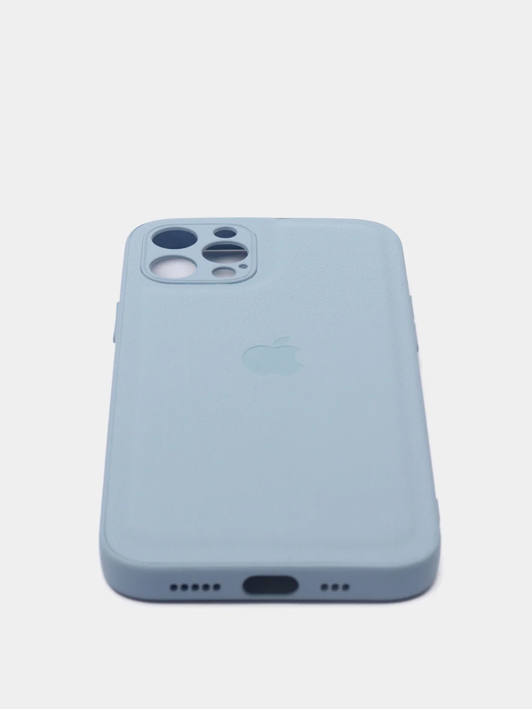 Голубой кожаный чехол на Айфон iPhone 11, 12, 13, 14, 15, 11 Pro Max, 13 Pro Max, 14 Pro Max