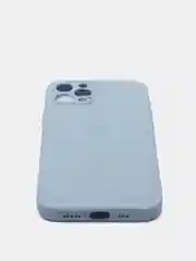 Голубой кожаный чехол на Айфон iPhone 11, 12, 13, 14, 15, 11 Pro Max, 13 Pro Max, 14 Pro Max