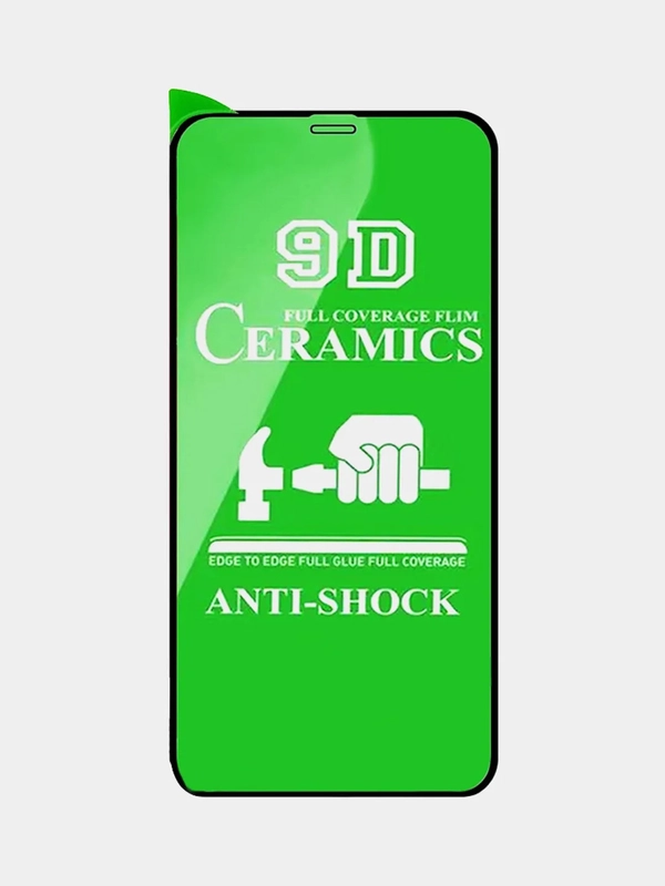Защитное стекло Ceramics Film 2,5D для iPhone 11, XR, 0,2 мм, черная рамка