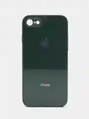 Зеленый силиконовый чехол для iPhone 7, iPhone 8, iPhone SE 2020, со стеклянной панелью