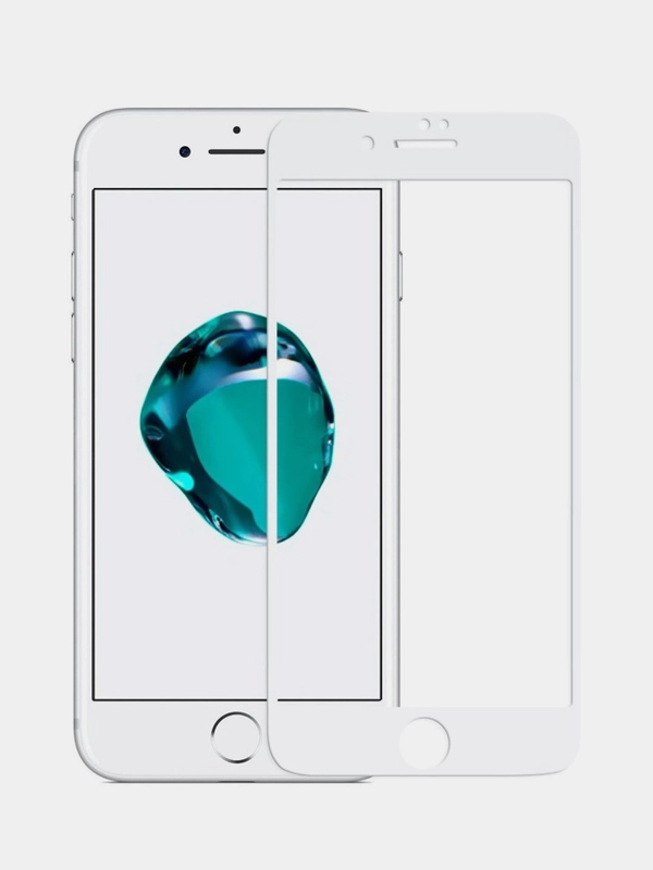 Защитное стекло 5D для iPhone 6, 6S, белое