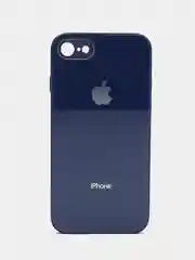 Синий силиконовый чехол для iPhone 7, iPhone 8, iPhone SE 2020, со стеклянной панелью