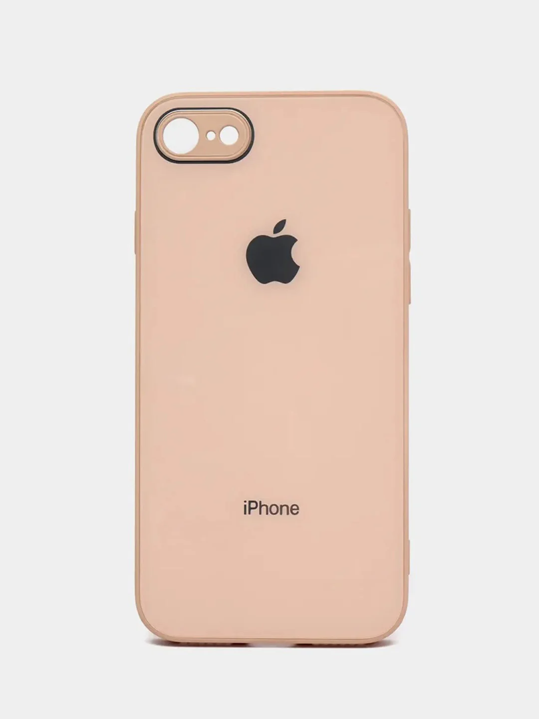 Карамельный силиконовый чехол для iPhone 7, iPhone 8, iPhone SE 2020, со стеклянной панелью
