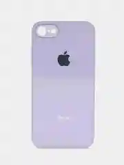 Лавандовый силиконовый чехол для iPhone 7, iPhone 8, iPhone SE 2020, со стеклянной панелью