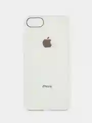 Белый силиконовый чехол для iPhone 7, iPhone 8, iPhone SE 2020, со стеклянной панелью