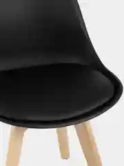 Черный стул кухонный Eames с мягким сиденьем, комплект 1шт, 2шт, 4шт (белый, черный)