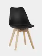 Черный стул кухонный Eames с мягким сиденьем, комплект 1шт, 2шт, 4шт (белый, черный)