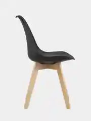 Черный стул кухонный Eames с мягким сиденьем, комплект 1шт, 2шт, 4шт (белый, черный)