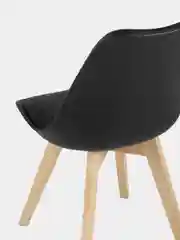 Черный стул кухонный Eames с мягким сиденьем, комплект 1шт, 2шт, 4шт (белый, черный)