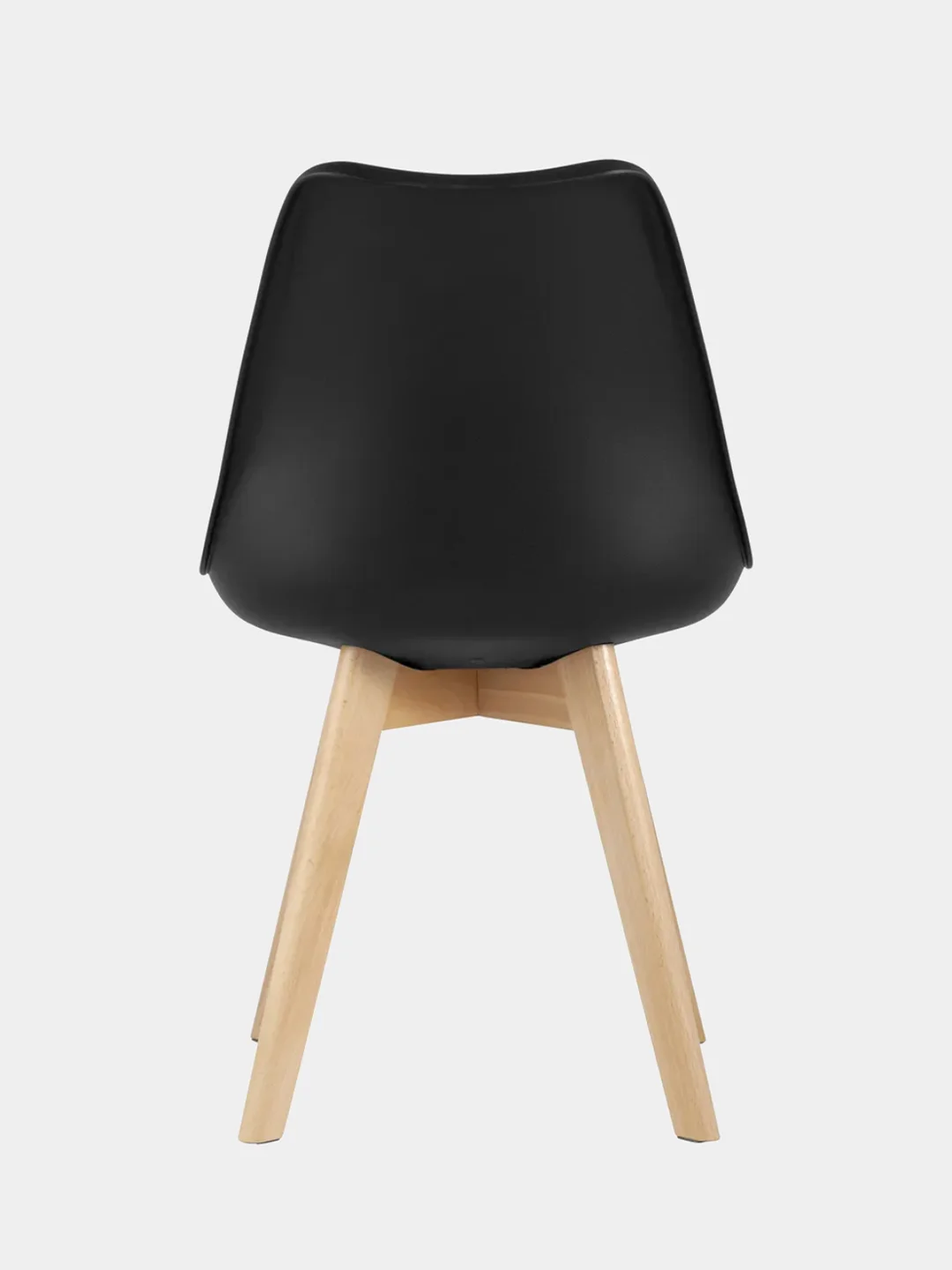 Черный стул кухонный Eames с мягким сиденьем, комплект 1шт, 2шт, 4шт (белый, черный)