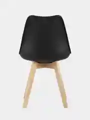 Черный стул кухонный Eames с мягким сиденьем, комплект 1шт, 2шт, 4шт (белый, черный)