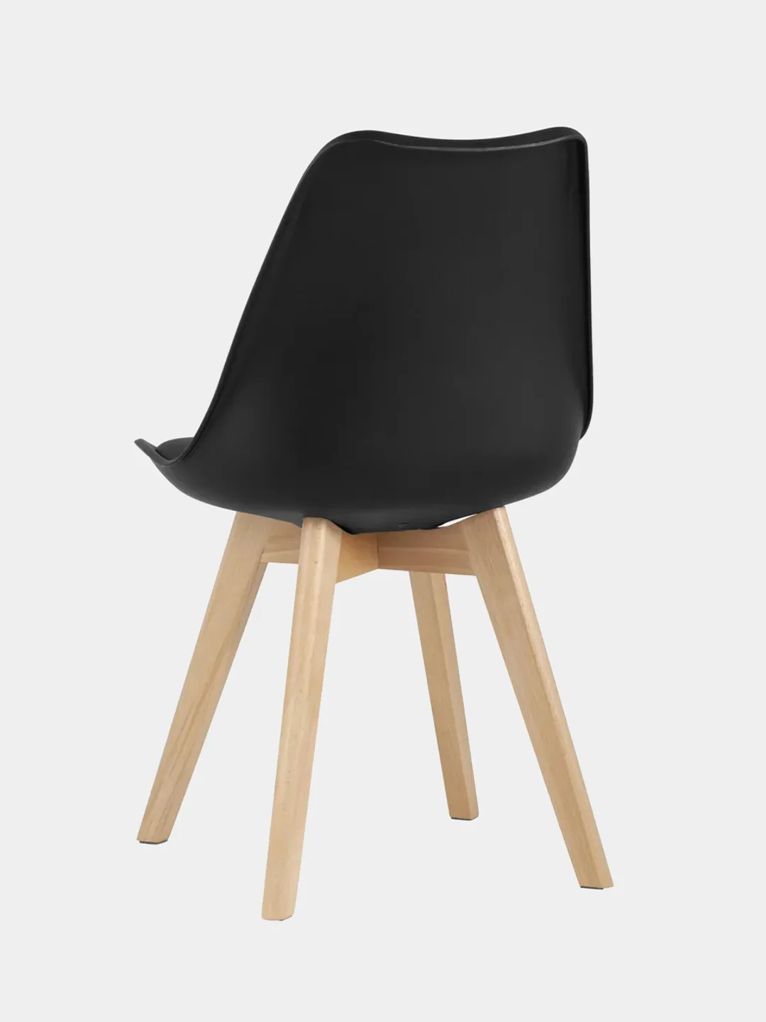 Черный стул кухонный Eames с мягким сиденьем, комплект 1шт, 2шт, 4шт (белый, черный)