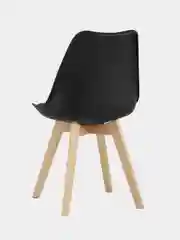 Черный стул кухонный Eames с мягким сиденьем, комплект 1шт, 2шт, 4шт (белый, черный)