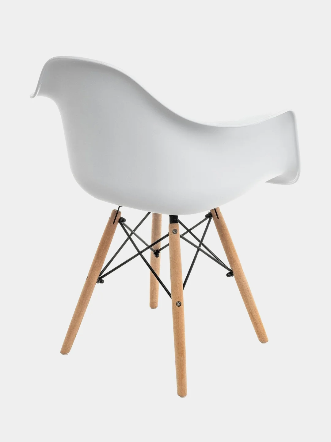Белый стул пластиковый с подлокотниками Eames комплект 1шт, 2шт. Черный, Белый, Серый