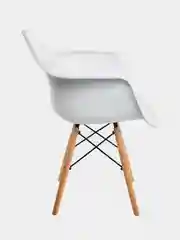 Белый стул пластиковый с подлокотниками Eames комплект 1шт, 2шт. Черный, Белый, Серый