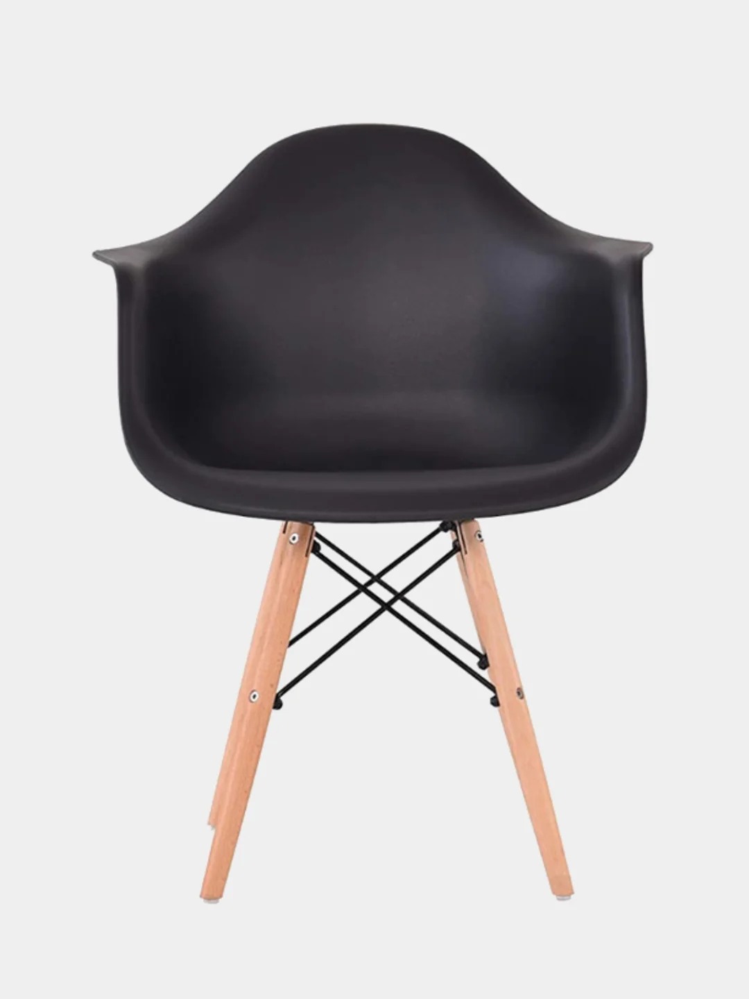 Черный стул пластиковый с подлокотниками Eames комплект 1шт, 2шт. Черный, Белый, Серый
