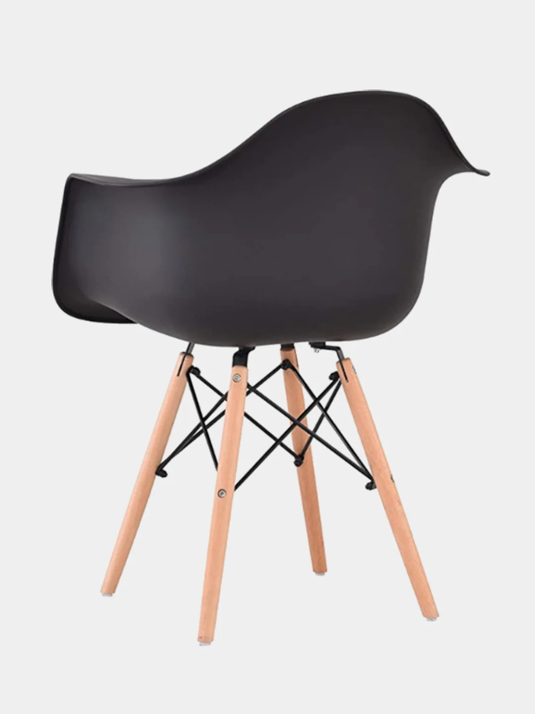 Черный стул пластиковый с подлокотниками Eames комплект 1шт, 2шт. Черный, Белый, Серый