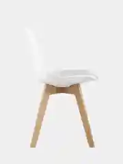 Белый стул кухонный Eames с мягким сиденьем, комплект 1шт, 2шт, 4шт (белый, черный)