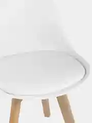 Белый стул кухонный Eames с мягким сиденьем, комплект 1шт, 2шт, 4шт (белый, черный)