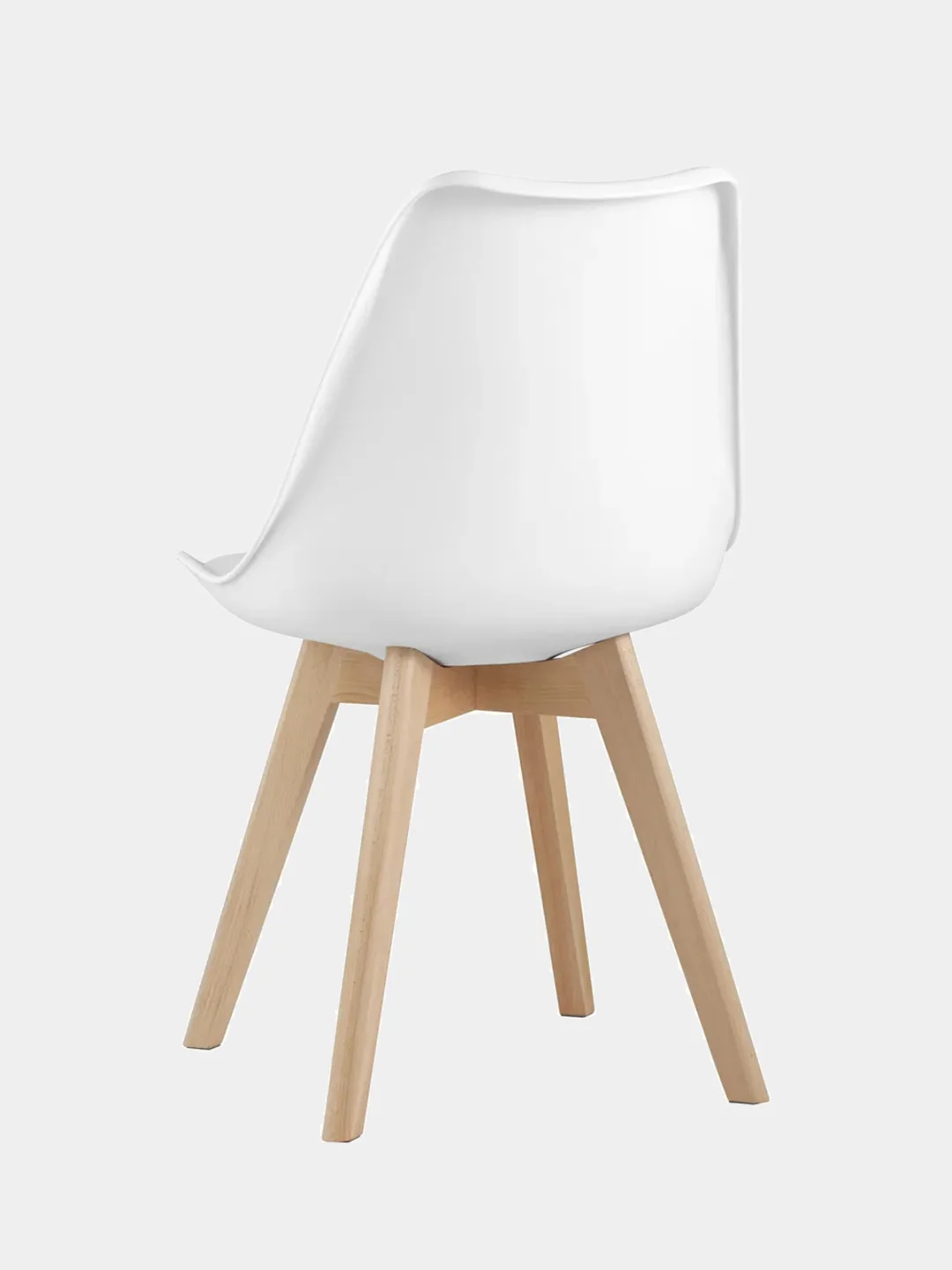 Белый стул кухонный Eames с мягким сиденьем, комплект 1шт, 2шт, 4шт (белый, черный)