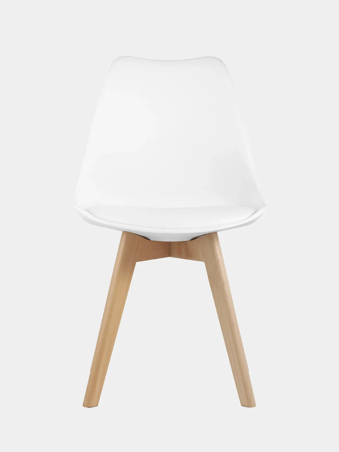 Белый стул кухонный Eames с мягким сиденьем, комплект 1шт, 2шт, 4шт (белый, черный)