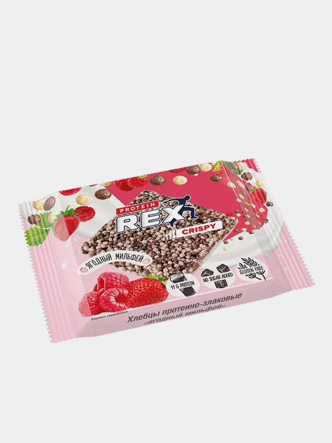 Протеиновое печенье ProteinRex Crispy, без сахара, ягодный мильфей, 55 г