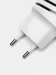 Сетевое зарядное устройство LuazON LCC-24, 2 USB, microUSB, 1 A, 1 м, черно-белое