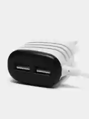 Сетевое зарядное устройство LuazON LCC-24, 2 USB, microUSB, 1 A, 1 м, черно-белое