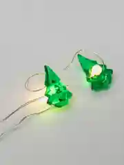 Гирлянда Нить 2 м Ёлочка,IP20,серебристая нить, 20LED, свечение тёплое белое,2 режима,ААх2