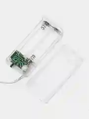 Гирлянда Нить 2 м Ёлочка,IP20,серебристая нить, 20LED, свечение тёплое белое,2 режима,ААх2