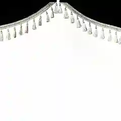 Ламбрекен для лобового и боковых стекол, без надписи, серый бархат, ширина 1,5 м