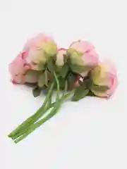 Розовый искусственные цветы "Королевские пионы", букет из 5 штук