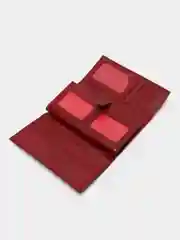 Красный кошелек женский Fani, полнокупюрный, из натуральной кожи