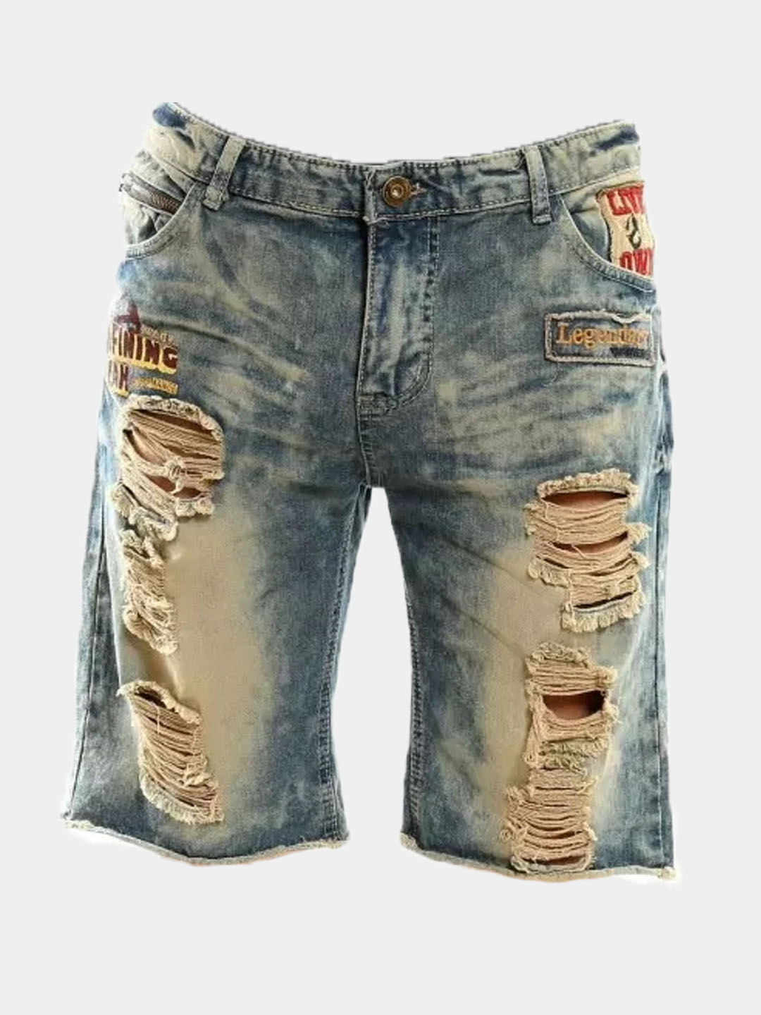 Шорты мужские джинсовые, рваные купить по цене 450 ₽ в интернет-магазине KazanExpress